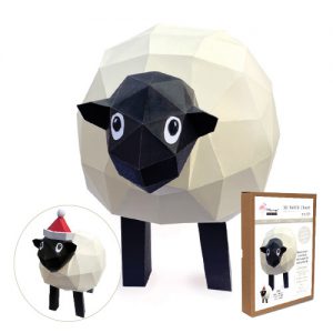 Sheep 3D Model Kit -  - Flamingo Paperie