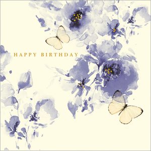 Blue Flowers and Butterflies (Happy Birthday) - FP5141