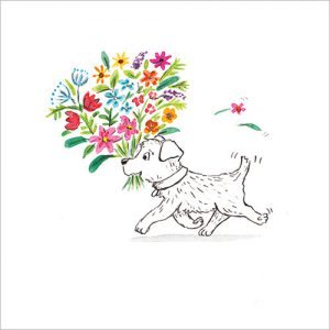 Dog with Flower Posy - FP5156