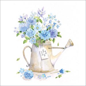 Watering Can With Blue Flowers - FP5180