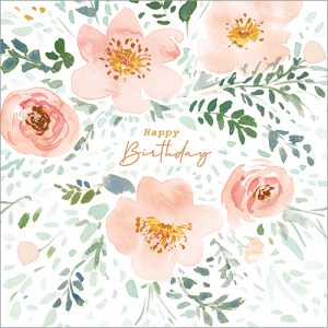 Happy Birthday (Peach Roses) - FP6273