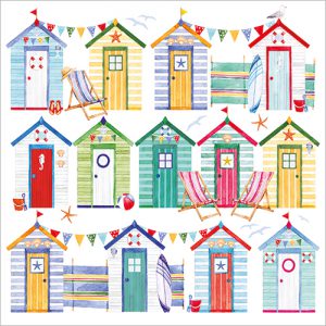 Beach Huts with Bunting - FP6322