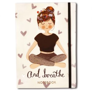 ... And Breathe  A5 Notebook 48 lined pages (96 sides), A5 with contrasting colours inside the cover - NB006