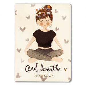 ... And Breathe  A6 Notebook 48 lines pages (96 sides), A6 with contrasting colours inside the cover - NB029