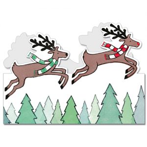 Flying Reindeer pack of 8 - XC066