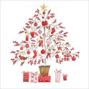 Christmas Tree (Red and White) pack of 8 - XC070