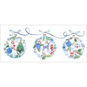 Three Baubles pack of 8 - XC077