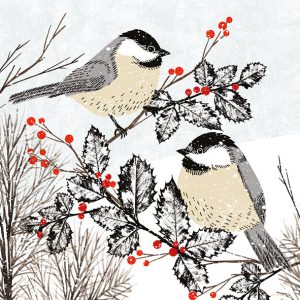 Birds in the Snow Pack of 8 - XC117