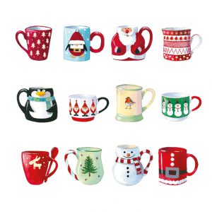 Festive Mugs Pack of 8 - XC120