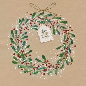 Christmas Berry Wreath Pack of 8 - XC126