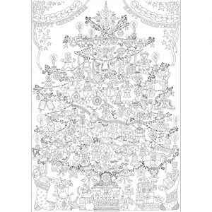 Christmas Tree Colour-in Poster - XMC002