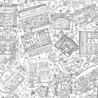 Let’s Shop Colouring In Poster - XMC006