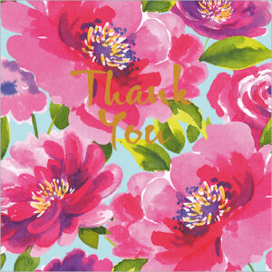 Pink Peony (Thank You) - Liz Dowding - Flamingo Paperie