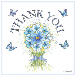 Thank You Flowers and Butterflies