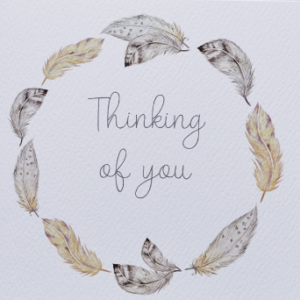 Grey Feathers Thinking Of You