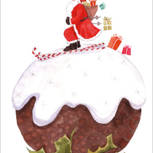 Santa on a Christmas Pudding - XCA09