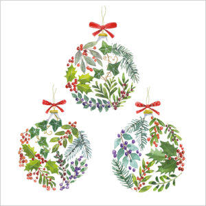 3 Foliage Baubles - XCA011